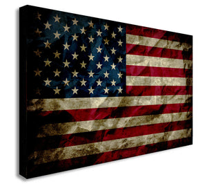American Flag - Canvas Wall Art Framed Print - Various Sizes