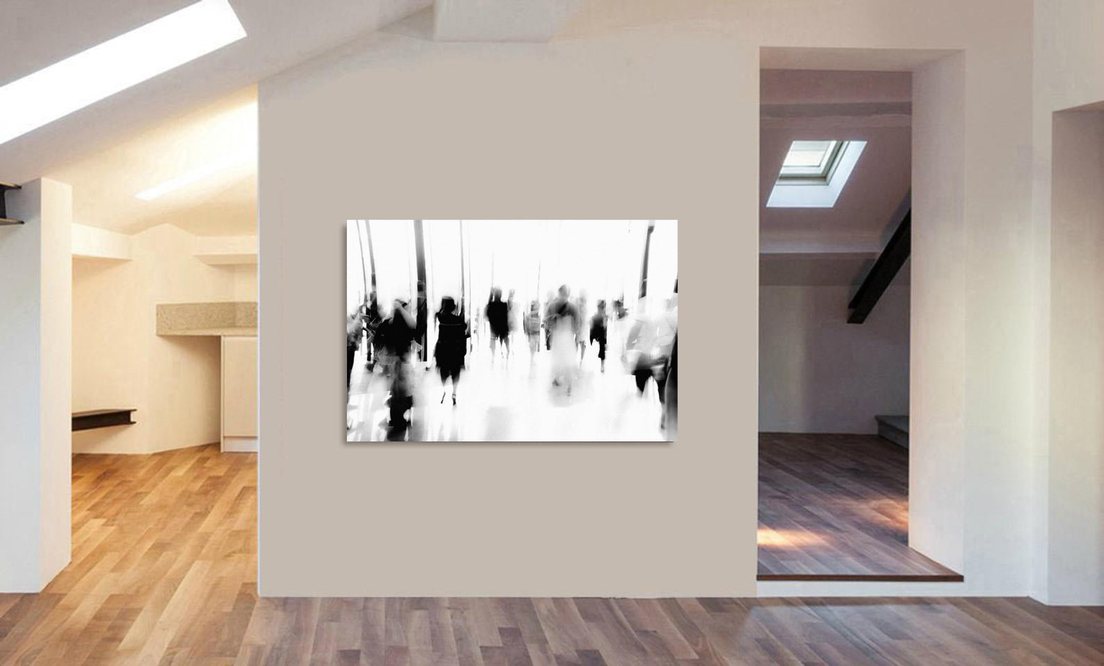 Abstract People - Canvas Wall Art Framed Print - Various Sizes