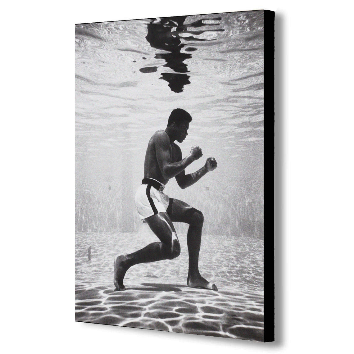 Muhammad Ali Underwater Framed Canvas Wall Art Print -Various sizes