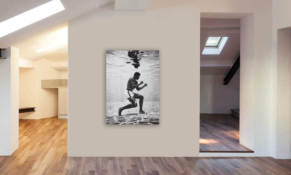 Muhammad Ali Underwater Framed Canvas Wall Art Print -Various sizes