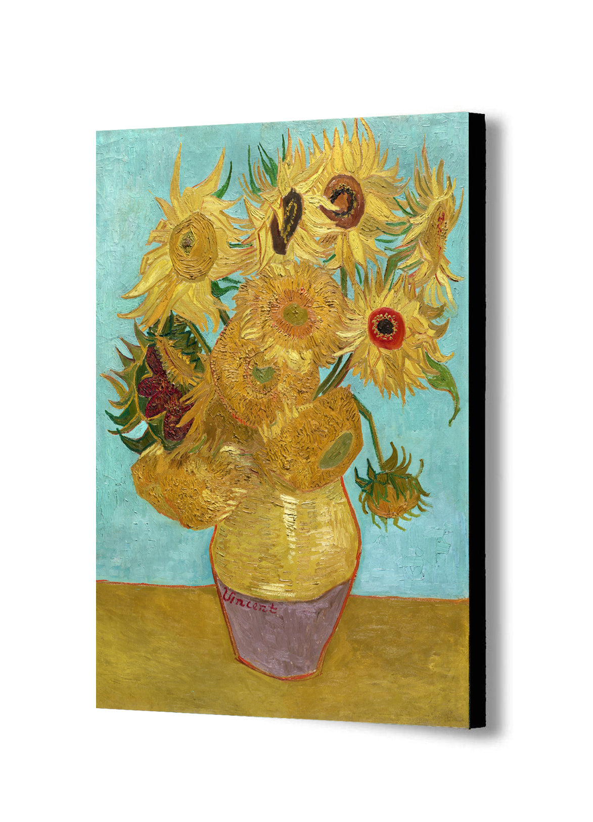 Vincent van Gogh - Vase with Twelve Sunflowers - Canvas Wall Art Framed Print -Various Sizes