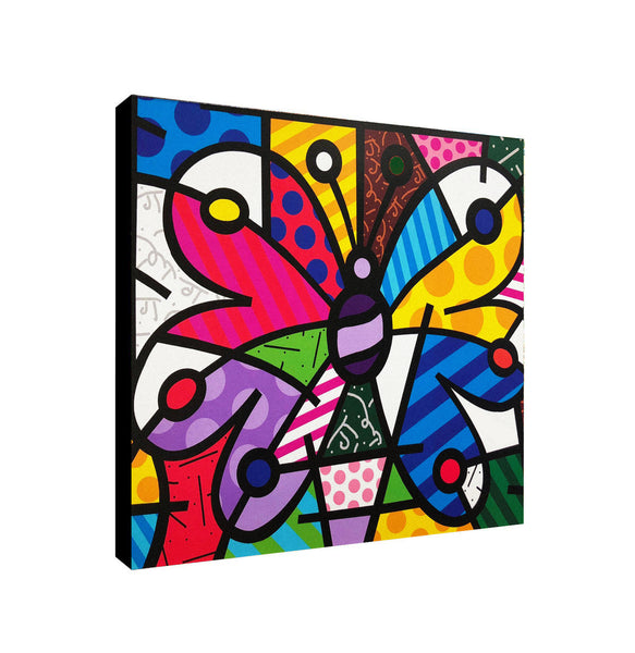Butterfly Multicoloured  - Pop Art - Framed Canvas Wall Art Print - Various Sizes