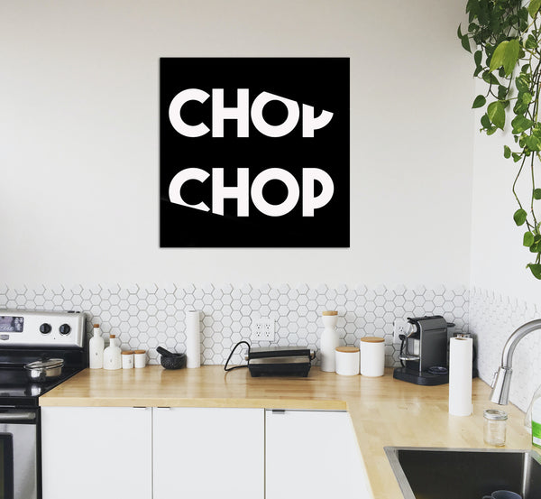 Chop Chop - Framed Canvas Wall Art Print - Various Sizes