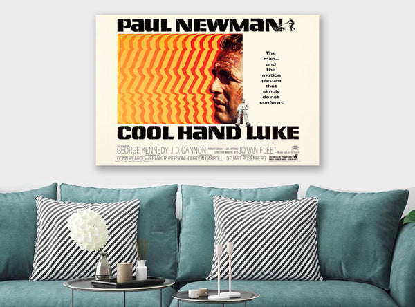 Cool Hand Luke - Paul Newman - Canvas Wall Art Framed Print - Various sizes
