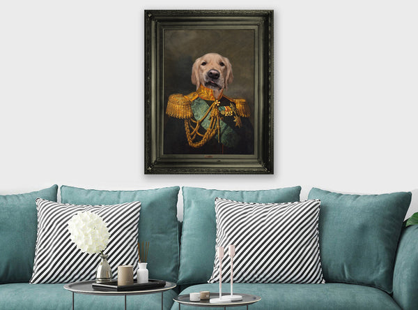 King Dog - Canvas Wrapped Wall Art Framed Print - Various Sizes