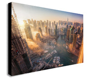 Dubai Marina From Above - Canvas Wall Art Framed Print - Various Sizes
