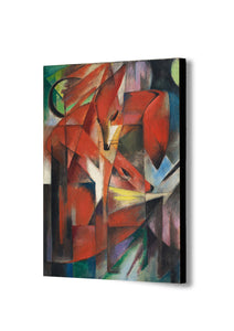 The Foxes by Franz Marc - Canvas Wall Art Framed Print - Various Sizes