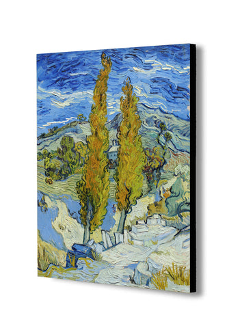 The Poplars at Saint-Rémy by Vincent Van Gogh - Canvas Wall Art Framed Print -Various Sizes