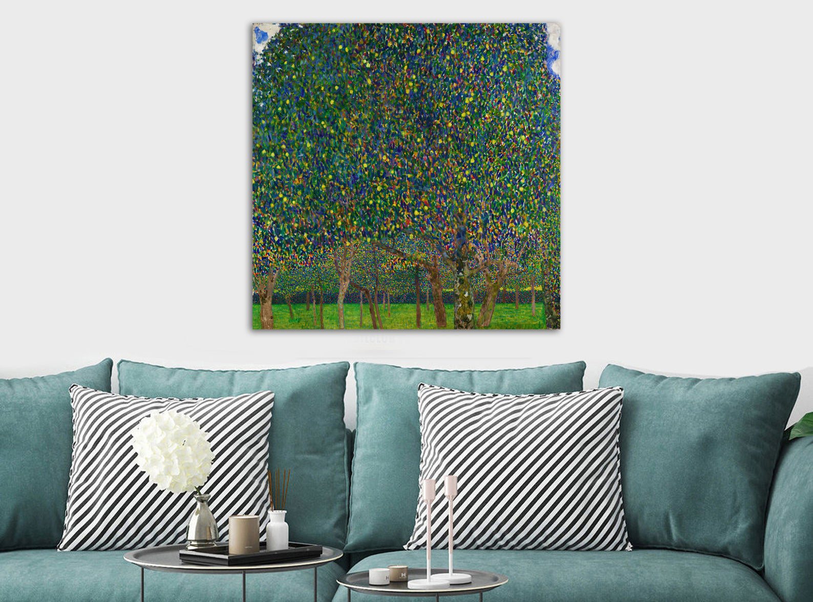 Pear Tree By Gustav Klimt - Framed Canvas Wall Art Print - Various Sizes