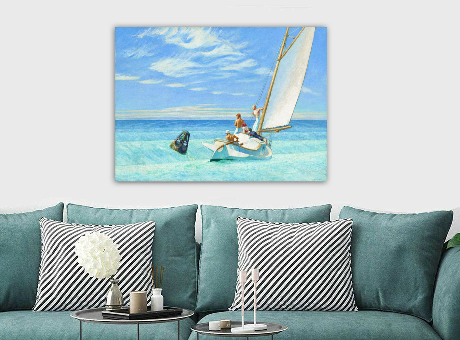 Edward Hopper - Ground Swell - Canvas Wall Art Framed  Print - Various Sizes