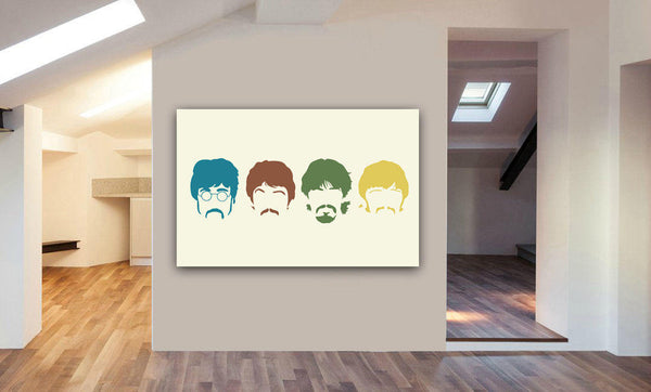 The Beatles Pop Art Canvas Wall Art Framed Print - Various Sizes