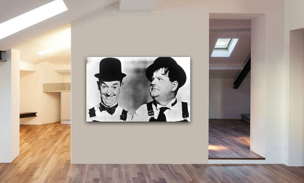 Laurel And Hardy Funny Canvas Wall Art Print - Various Sizes