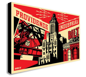 Providence Industrial Obey Canvas Wall Art Print - Various Sizes