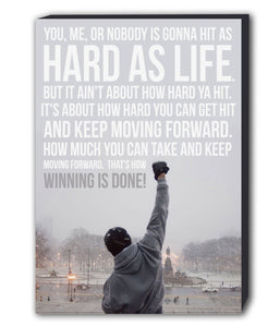 Rocky Balboa Quote Movie Canvas Wall Art Print - Various Sizes