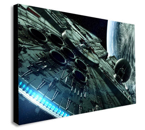 Millennium Falcon Star Wars Canvas Wall Art Framed Print - Various Sizes