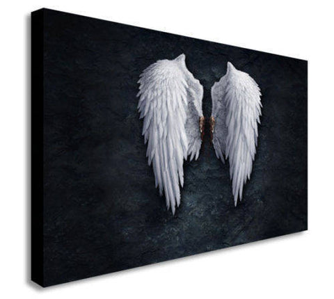 Banksy Angel Wings Canvas Wall Art Framed Print - Various Sizes