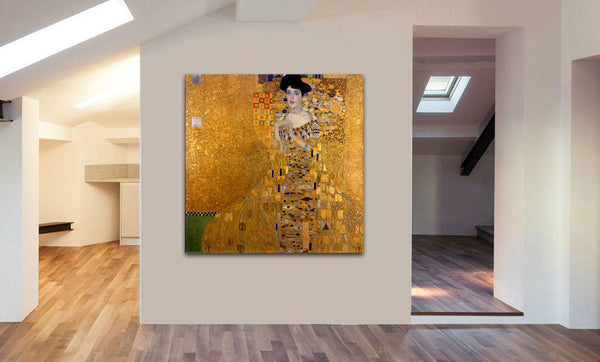 Lady By Gustav Klimpt Canvas Wall Aart Print - Various Sizes