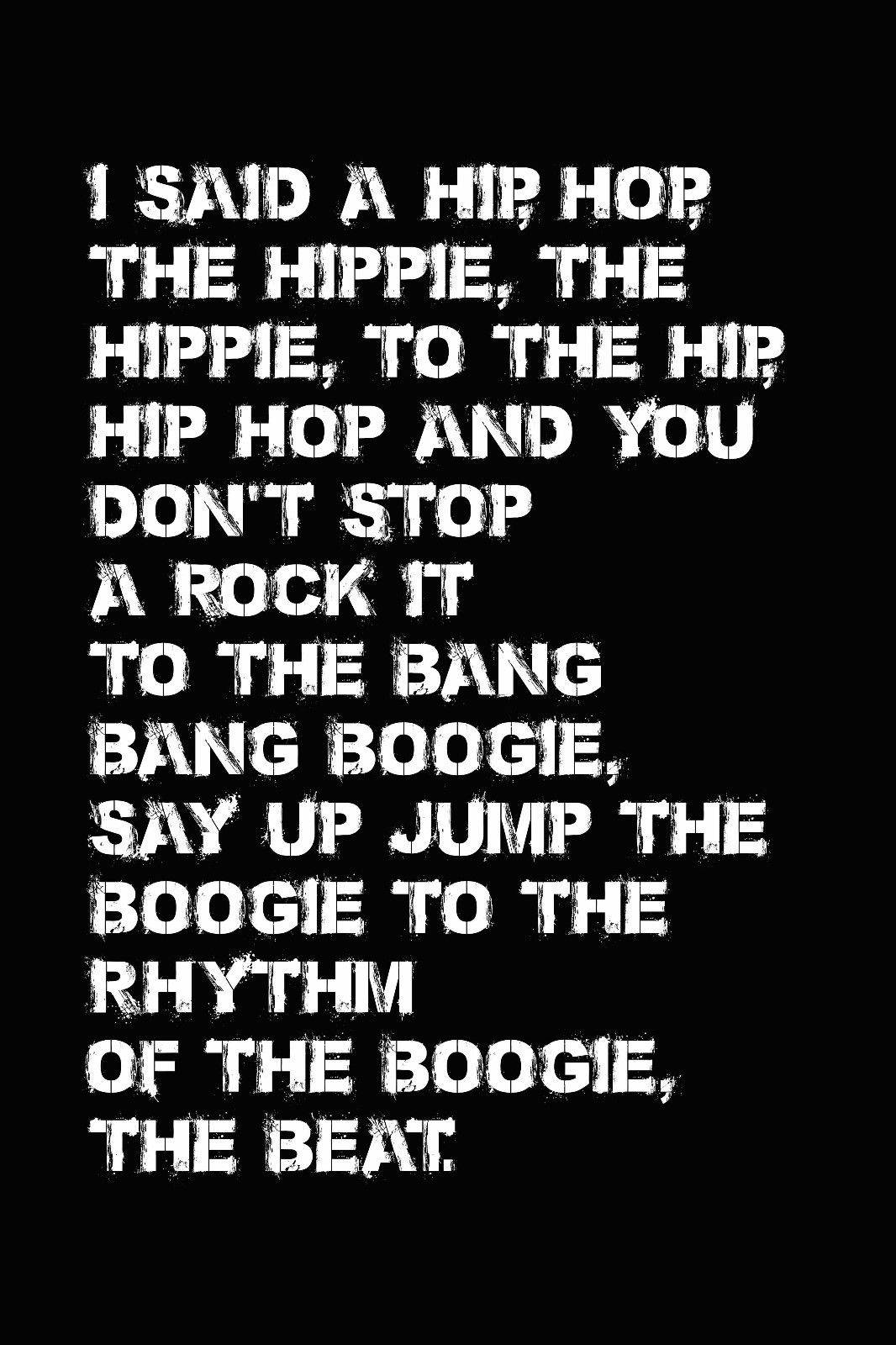 Rappers Delight - The Sugarhill Gang Lyrics Canvas Wall Art Framed Print - Various Sizes