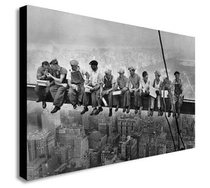 Lunch Atop Skyscraper - Canvas Wall Art Print - Various Sizes