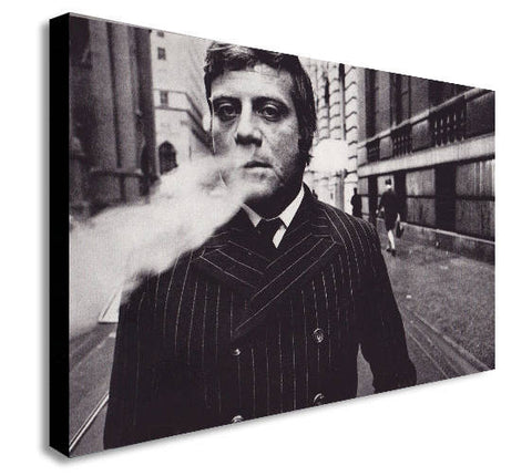 Oliver Reed - Black And White Movie Icon - Canvas Wall Art Print - Various Sizes