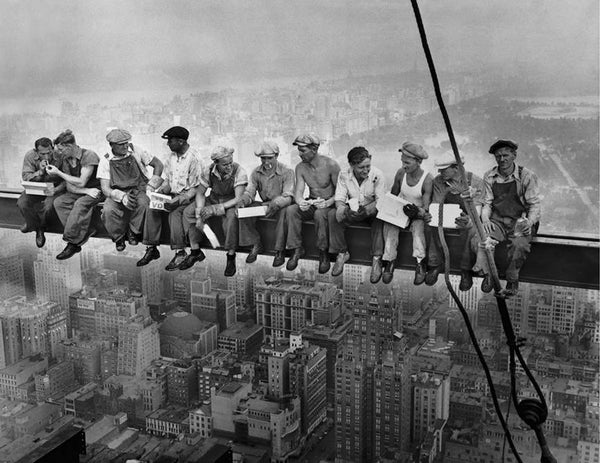 Lunch Atop Skyscraper - Canvas Wall Art Print - Various Sizes