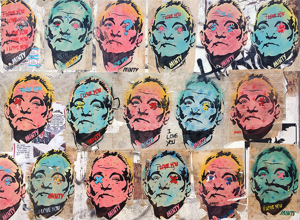 Bill Murray - Actor - Graffiti - Canvas Wall Art Print - Various Sizes