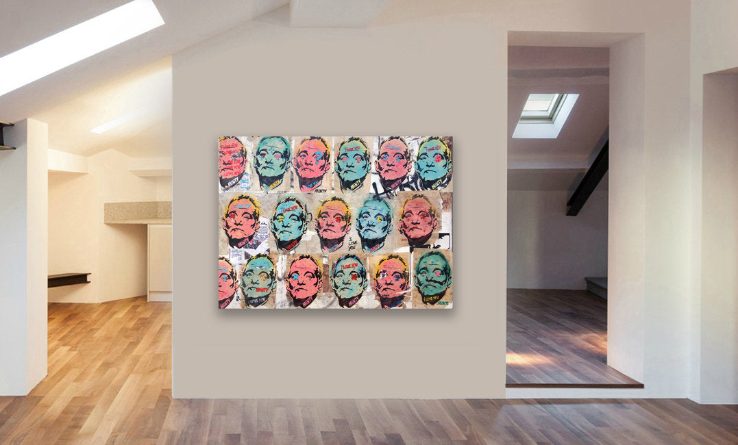 Bill Murray - Actor - Graffiti - Canvas Wall Art Print - Various Sizes