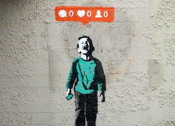 Banksy - Nobody Likes Me - Canvas Wall Art Framed Print - Various Sizes