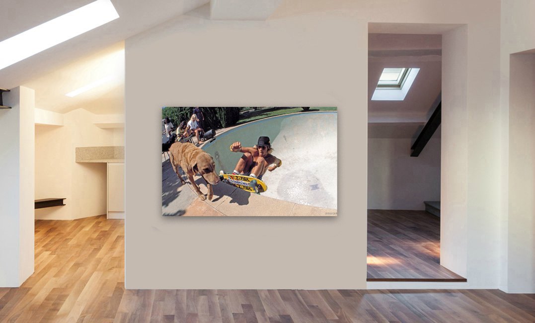 Dogtown and Z Boys Skateboarding in Colour - Canvas Wall Art Framed Print - Various Sizes