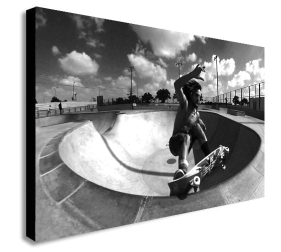Dogtown and Z Boys Inspired Skateboarding - Canvas Wall Art Framed Print - Various Sizes