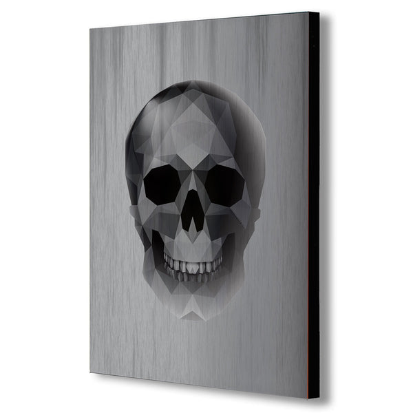 Skull - Geometric Abstract Modern Canvas Wall Art Framed Print - Various Sizes