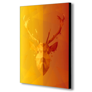 Stag - Deer - Geometrics  Abstract Modern Canvas Wall Art Framed Print - Various Sizes