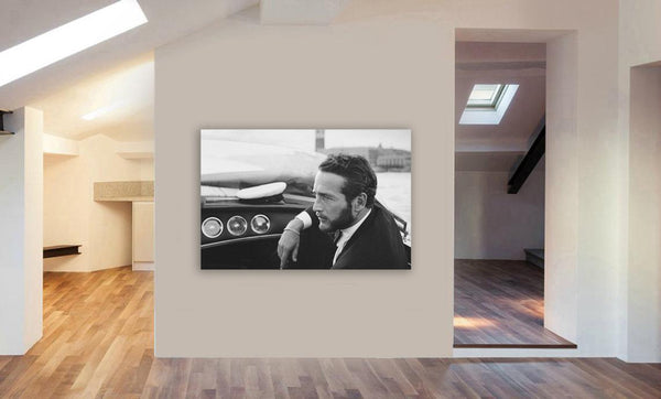 Paul Newman Speed Boat  - Canvas Wall Art Framed Print - Various sizes