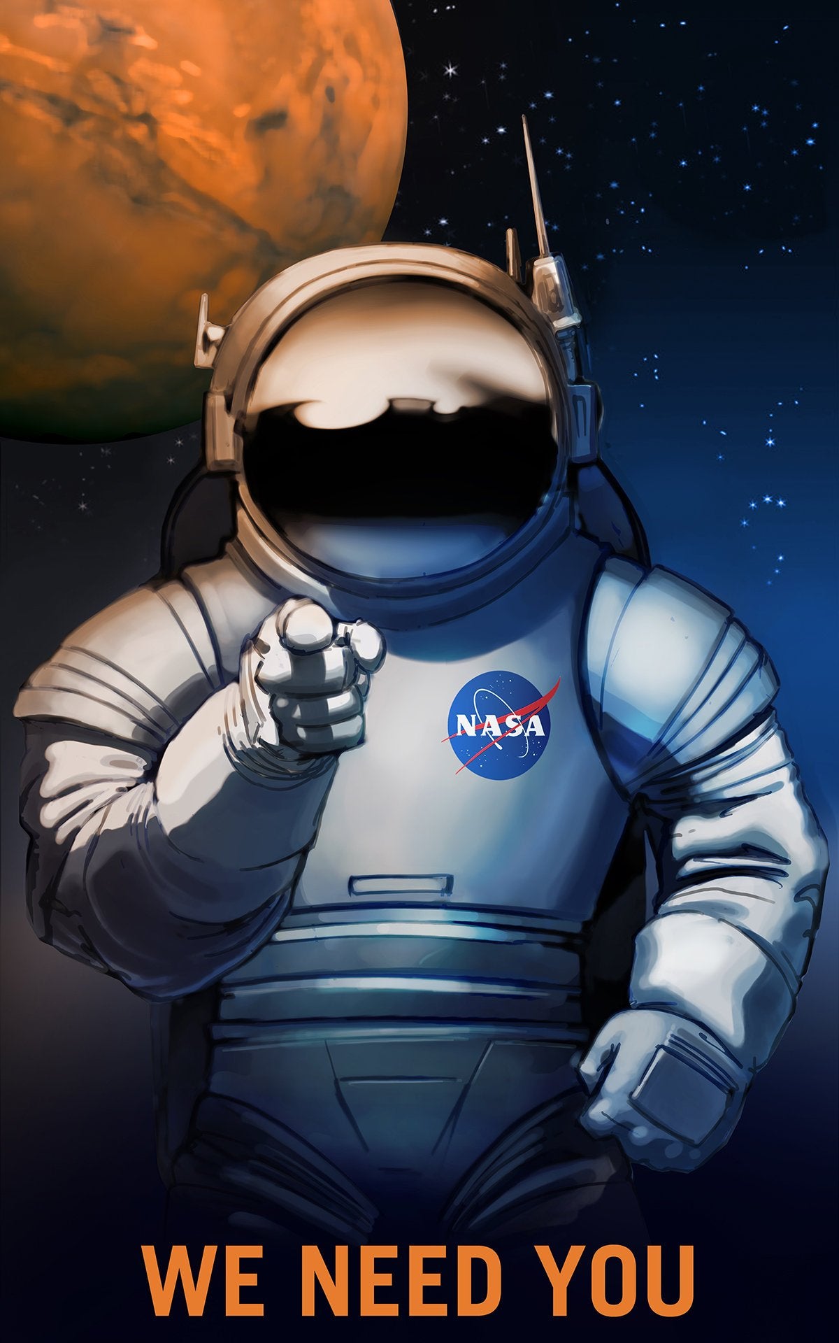 NASA We Need You - Recruitment Canvas Wall Art Framed Print -Various Sizes