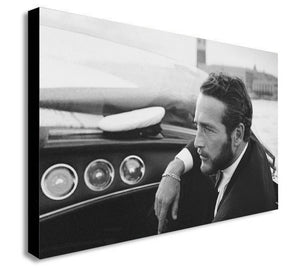 Paul Newman Speed Boat  - Canvas Wall Art Framed Print - Various sizes