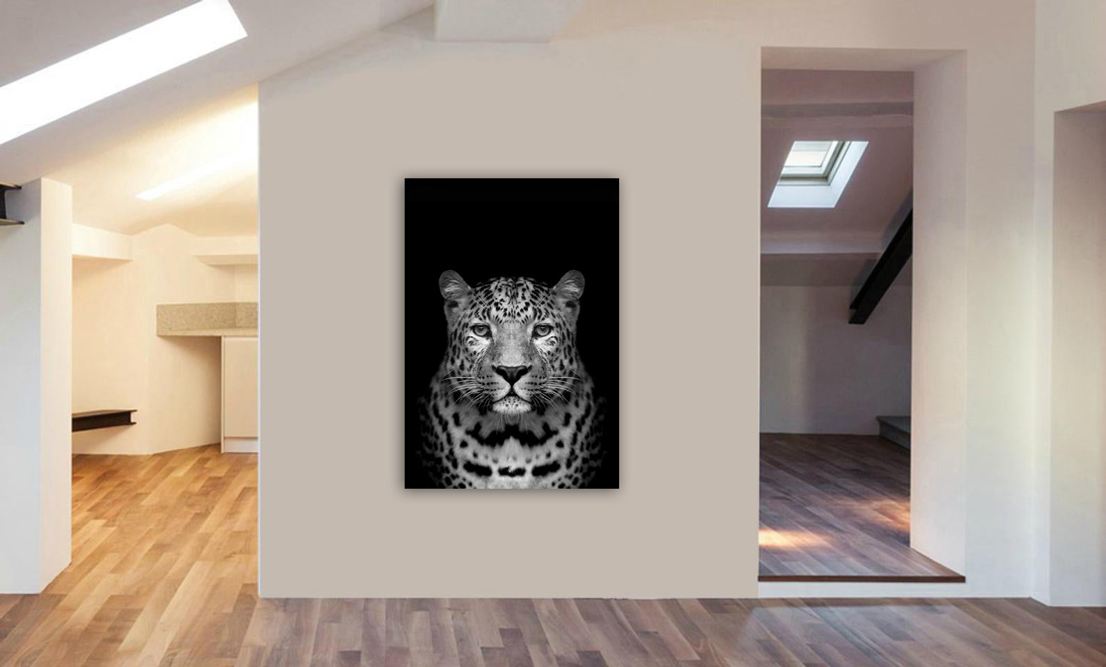 Wild Leopard Portrait - Canvas Wall Art Framed Print - Various Sizes