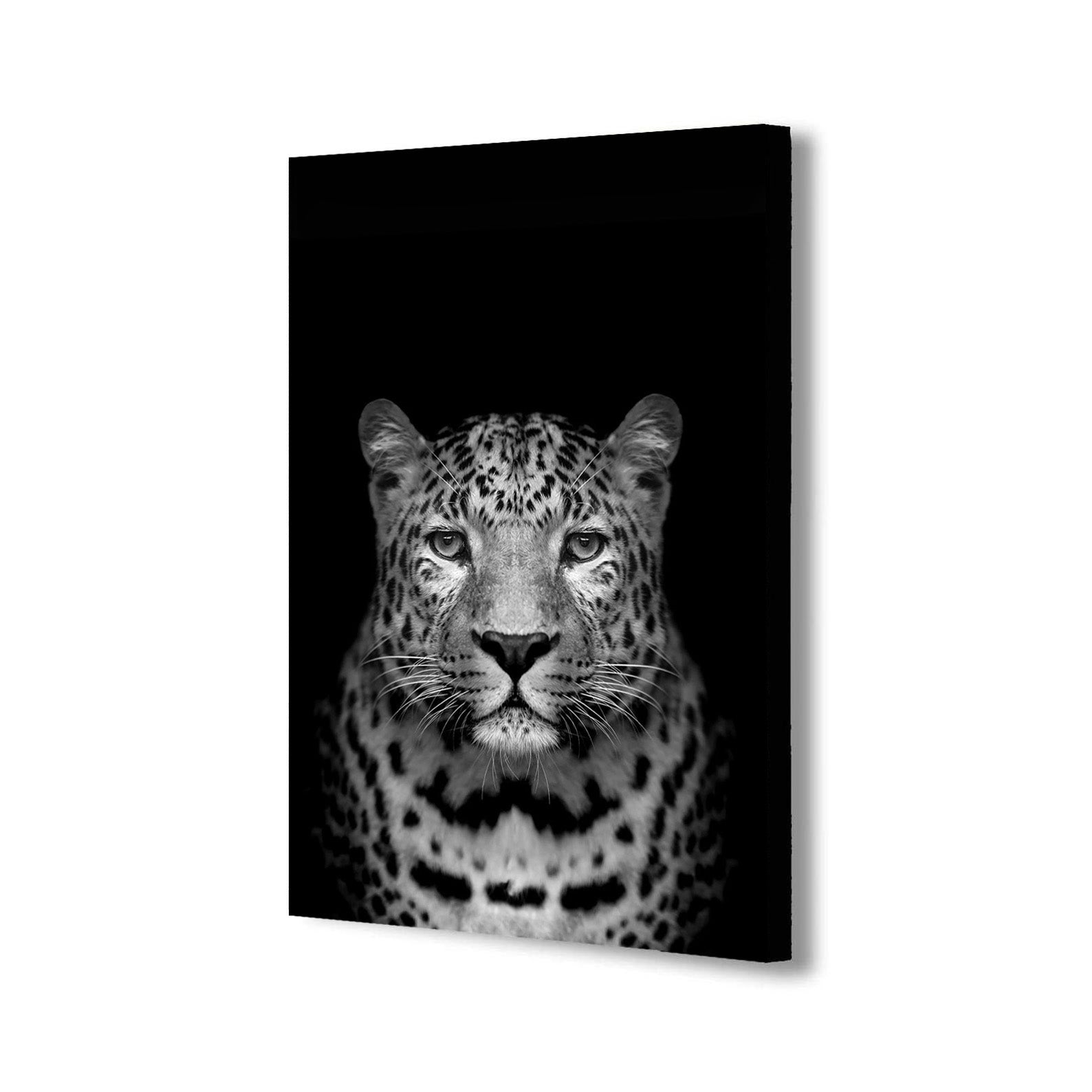 Wild Leopard Portrait - Canvas Wall Art Framed Print - Various Sizes