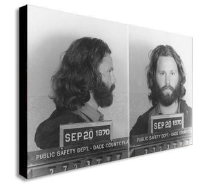 Jim Morrison Police Mugshot - The Doors Canvas Wall Art Print - Various Sizes