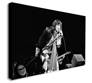 Mick Jagger On Stage 1976 - The Rolling Stones - Canvas Framed Wall Art Print - Various Sizes