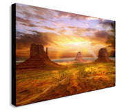 Monument Valley - Canvas Wall Art Framed Print. Various Sizes