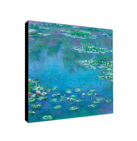 Water Lilies by Claude Monet - Framed Canvas Wall Art Print - Various Sizes