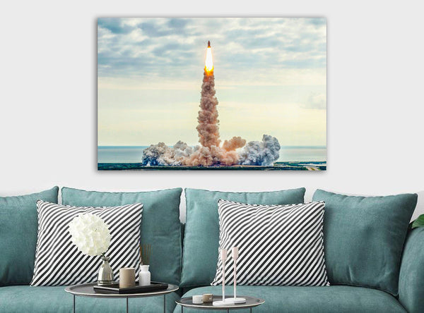 Nasa Space Shuttle Endeavour Launch - Canvas Wall Art Framed Print Various Sizes