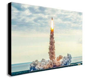 Nasa Space Shuttle Endeavour Launch - Canvas Wall Art Framed Print Various Sizes