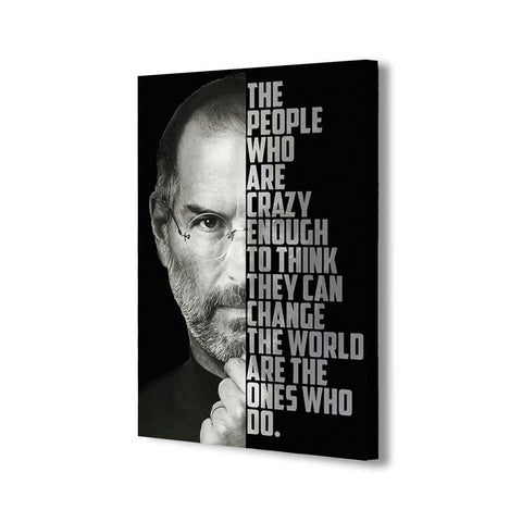 Steve Jobs - Famous Quote - Canvas Wall Art Framed Print. Various Sizes