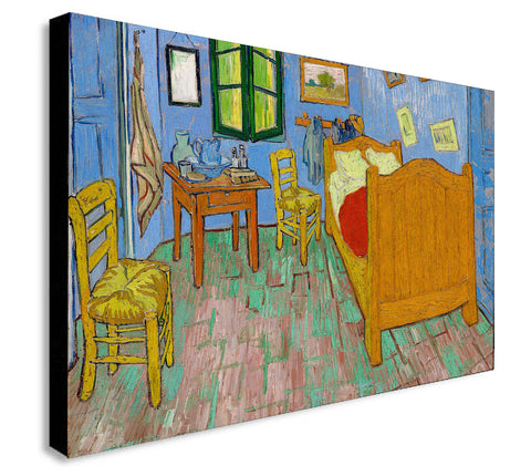 The Bedroom by Vincent Van Gogh - Canvas Wall Art Framed Print - Various Sizes