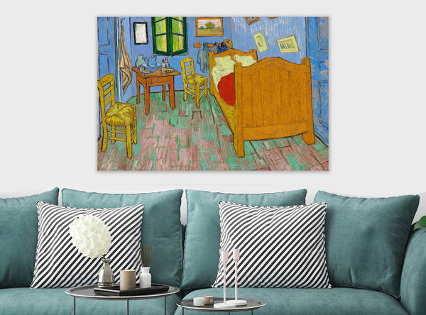 The Bedroom by Vincent Van Gogh - Canvas Wall Art Framed Print - Various Sizes