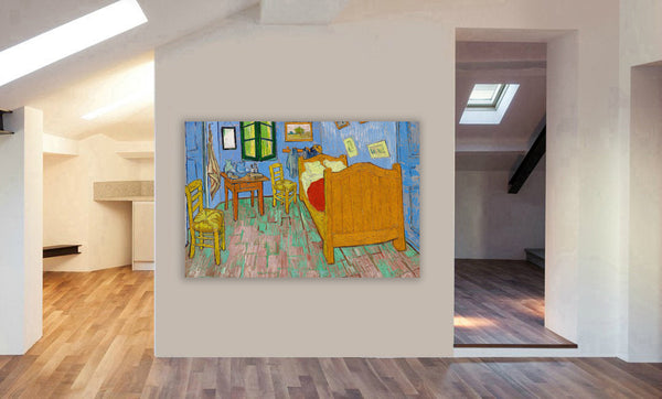The Bedroom by Vincent Van Gogh - Canvas Wall Art Framed Print - Various Sizes